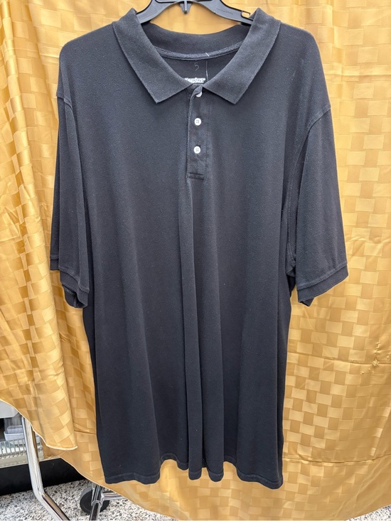 king size Other - Men's Black Short-Sleeve Polo Shirt - Casual Comfort